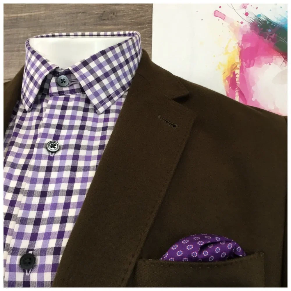 New Kroon Mens Blazer Sport Coat Two Button Jacket Canvas Cotton Size 42L Casual